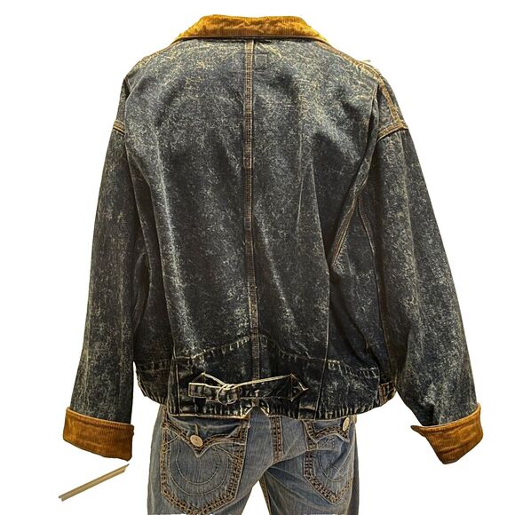 LEVIS Vintage 80s Mens Made In USA Denim Corduroy Trucker Jacket XL EUC - Picture 10 of 11